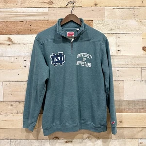 Sudadera Notre Dame Lucha Cuarto Irlandés Cremallera Talla Mediana Camisa Verde - Imagen 1 de 5