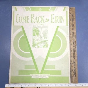 Vintage 1933 Come Back To Erin Noten Claribel - Bild 1 von 4