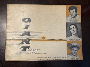 Rock Hudson 1956 GIANT Elizabeth Taylor James Dean Movie Promo Book Program - Picture 1 of 16