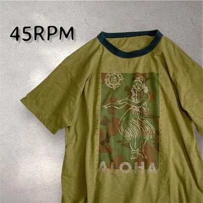 45RPM。 ALOHA 绿色 T 恤 — 第 1/4 张图片