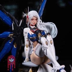 Modellino statua Gundam Mecha ragazza blu bella macchina 15 pollici PVC da collezione - Foto 1 di 7