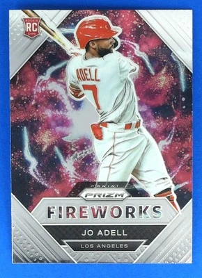2021 Panini Prizm Jo Adell #FW9 BASEBALL CARD Rookie LA Angels RC Fireworks - Image 1 of 2