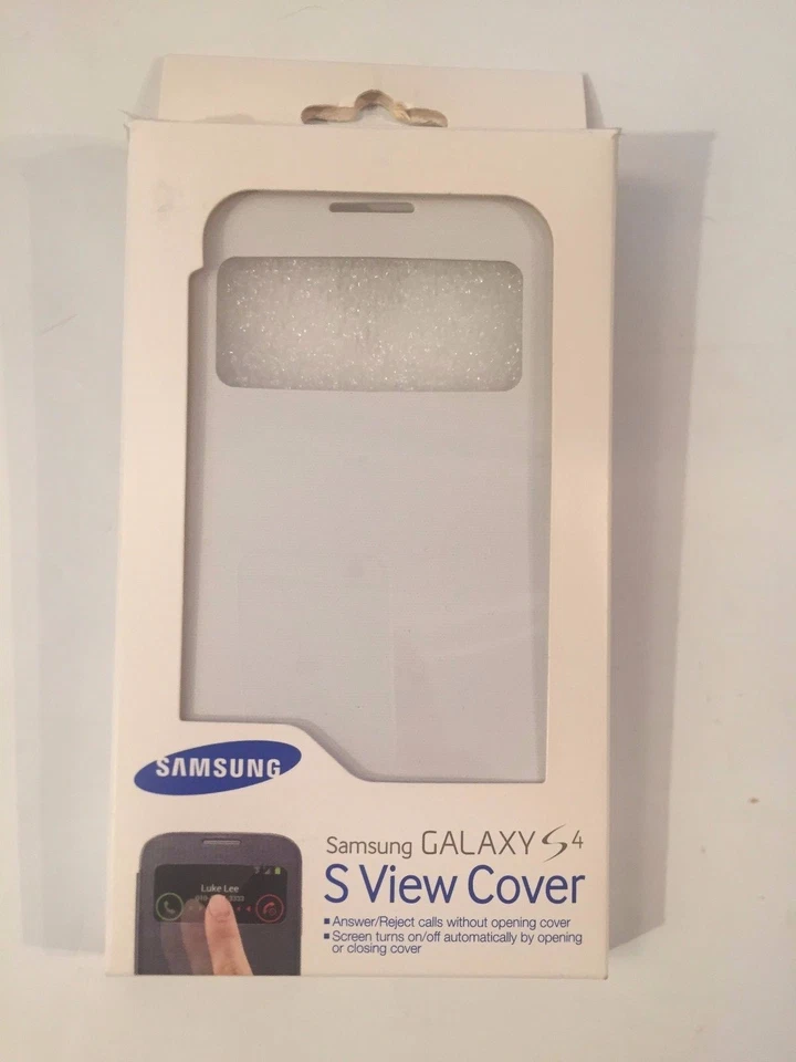 Samsung Galaxy 4 S View Cover originale bianco satinato - Immagine 1 di 1