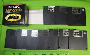 TDK MF-2HD Micro Disketten Aufbewahrung doppelseitig Super EB 1 Box mit 10 NOS - Bild 1 von 6