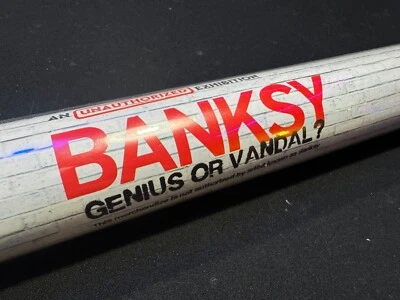 Banksy "Genius Or Vandal?" Exhibition Poster – Rare Collectible, Unopened Tube - Image 1 of 4