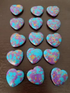 Heart-Shaped Healing Crystals Set - Synthetic Stones Polished Love Gemstones - - Picture 1 of 1