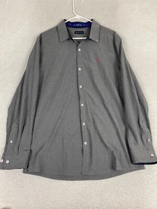 William Murray Classic Long Sleeve Button Down Golf Shirt Sz L Vented Gray - Picture 1 of 7