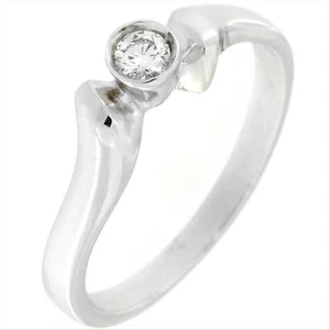 Anello Donna Solitario Oro Bianco 18kt 0143 Diamante Naturale 0.20ct G-Color VS1 - Imagen 1 de 5