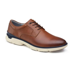 Johnston & Murphy XC4 Curtidor Puntera Lisa Impermeable Cuero Bronceado - Nuevo en Caja - Imagen 1 de 4