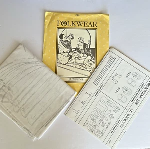 Folkwear Sewing Pattern Le Smoking Jacket 238 Dated UNCUT 1986 - Picture 1 of 4