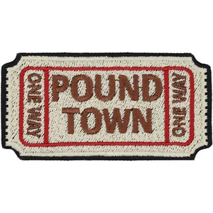Military Aufnäher: One way ticket to pound town Biker Patch Aufbügler 80x40mm - Bild 1 von 8