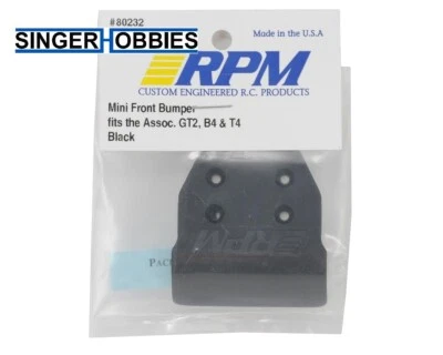 RPM 80232 Associated RC10/SC10 Mini Front Bumper (Black) HH - Image 1 of 2