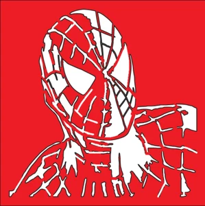 6"x6" farbige Kunststoff Schablone - Spiderman (SR121-6) (Sie wählen die Farbe) ** *** - Bild 1 von 10