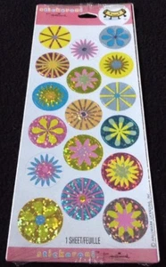 Colorful Decorated Circle Scrapbook Stickers From Hallmark 1 Sheet 17 Stickers - Picture 1 of 8