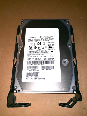 IBM HUS153014VLS300 146.8GB 15K SAS 3.5'' HD 41R0179 43C6968 16-030097 W/TRAY - Image 1 of 2