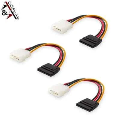15cm IDE auf SATA Stromkabel / Adapter 4Pin Molex zu 15Pin S-ATA #ITS - Bild 1 von 4
