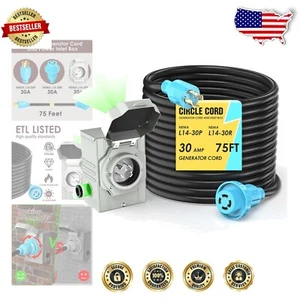 10 Gauge 4-Prong Heavy Duty Generator Extension Cord - Emergency Ready Solutions - Picture 1 of 9