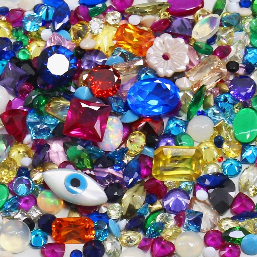 128 piezas Certificado Natural MOGOK Rubí Zafiro Turquesa Cianita Esmeralda Amatista Foto 1 de 4