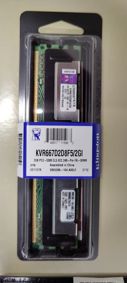 Kingston KVR667D2D8F5/2GI Memory 2GB DDR2 PC2-5300 - Image 1 of 1