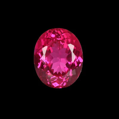 Lab-Created Red Ruby 10. Carat Oval Cut Loose Gemstone For Jewelry Making - Image 1 of 4