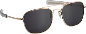 Humvee New Military Pilot Sunglasses HMV57BGOLD - Picture 1 of 1