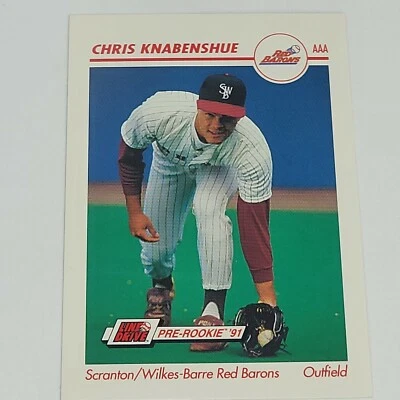 1991 Line Drive Pre-Rookie AAA #485 CHRIS KNABENSHUE Scranton Red Barons - Image 1 of 2
