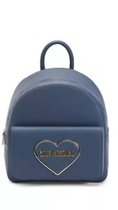 Love Moschino Herz Plakette Rucksack mit Staubbeutel - Bild 1 von 12