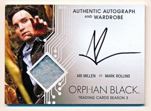 Cryptozoic Orphan Black Season 3 Ari Millen Mark Rollins Wardrobe Autograph AM1W
