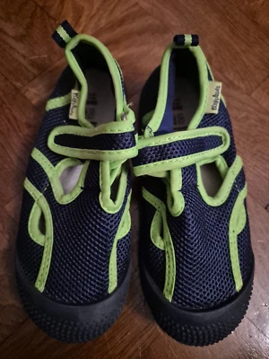3x Neu-Playshoes Badeschuhe-Blau Grün Klettverschluss-Größe 26/27-24/25-24-27 - Bild 1 von 3
