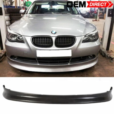 Fits 04-10 BMW E60 5 Series Sedan IKON Style Front Bumper Lip Spoiler - PU - Imagem 1 de 4