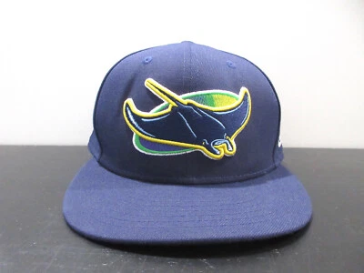 Tampa Bay Rays Hat Cap Fitted Mens 7 1/4 MLB Baseball Alternate Logo New Era - Image 1 of 4