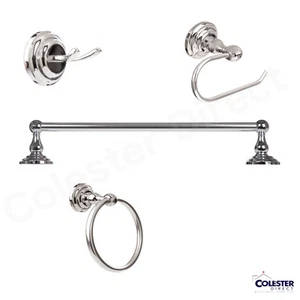 Juego de herrajes de baño cromado pulido accesorio de baño - Imagen 1 de 7