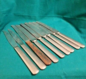 Vintage Stainless Steel Flatware Butter Knife Lot Of 9 Pieces - Picture 1 of 7