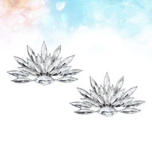 2 Pcs Corice Di Shinestone Shoelace Sposa Mancare Spilla Da Donna Con Strass - Foto 1 di 11