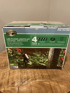 Hampton Bay 20-Watt Equivalent LED Outdoor Flood Light Kit Low Voltage 4 Pack - Picture 1 of 4