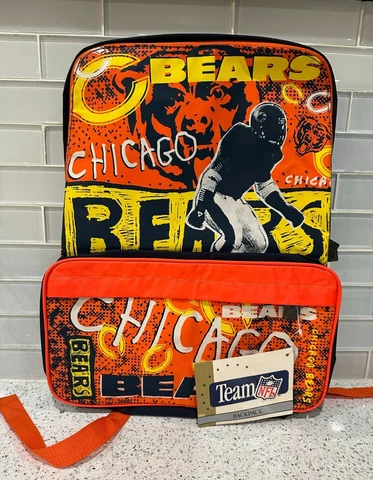 Vintage Team NFL Chicago Bears Backpack BNWT 90’s New Old Stock NOS RARE Cover