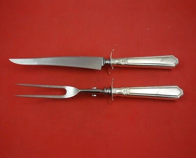 Juego de talladas asadas de plata esterlina Saint Dunstan Plain de Gorham 2 piezas HH WS Foto 1 de 3