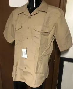 NWT new DSCP Quarterdeck US NAVY SS Khaki Service Uniform Shirt Mens XL Athletic - Picture 1 of 10