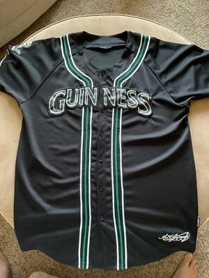 吉尼斯啤酒黑色棒球大球衣刺绣 — 第 1/4 张图片