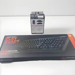 CYBERPOWER PC Play Ready Wired Gaming Keyboard & Elite M2 Gaming Mouse RGB LED - Picture 1 of 5