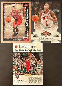Derrick Rose Chicago Bulls Lot of 3 Rookie Cards