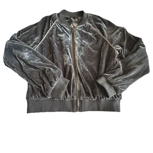 Rehab Bomber Jacket Black Women's Size Medium Long Sleeve Full Zip Pocket Womens - Picture 1 of 4