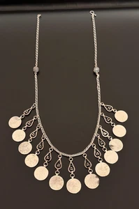 Antike osmanische Tughra Münze Silber Sammlerstück Halskette, historische Halskette - Bild 1 von 20