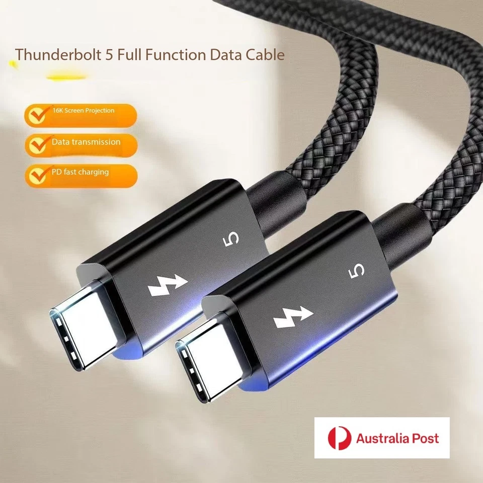 Thunderbolt 5 USB 4  PD 16K 120Gbps Type C Fast charging iMac Mini iPad iPhone - image 1 of 4