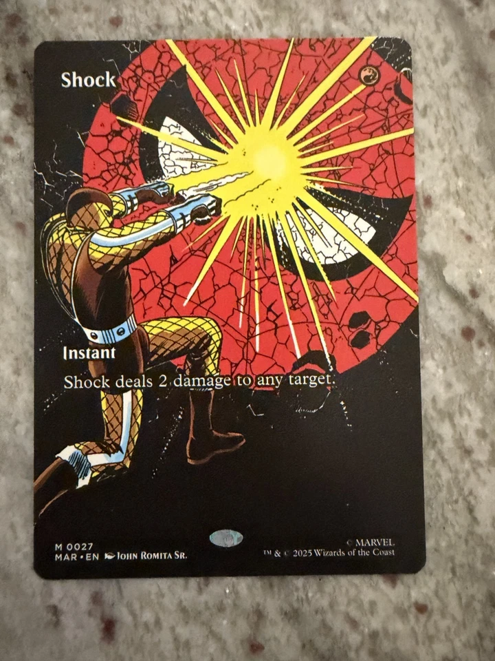 Spider-Man Magic The Gathering Eternal-Legal Borderless Shock Mythic! - Image 1 of 1