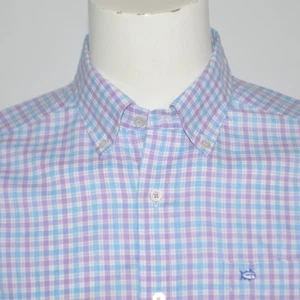 SOUTHERN TIDE Freizeithemd Casual Fit Stretch Baumwolle blau lila kariert Gr. M - Bild 1 von 3