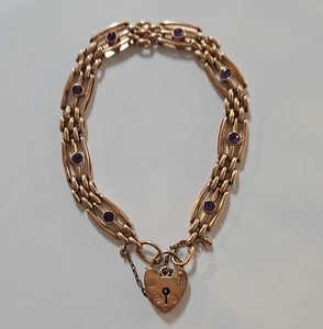 Torarmband 9 kt Rotgold Amethyst - Bild 1 von 9
