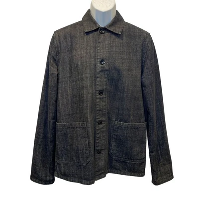 A.P.C. Men's Black Denim Chore Coat Size Small EUC  - Image 1 of 4