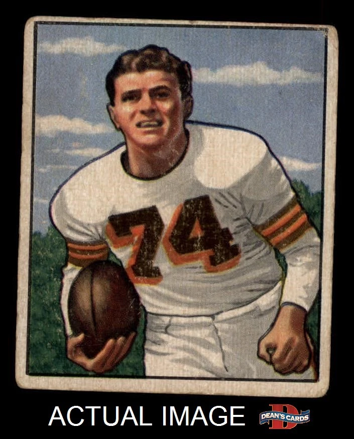 1950 Bowman #79 Tony Adamle Browns-FB RC Ohio St 2 - GOOD - Image 1 of 1