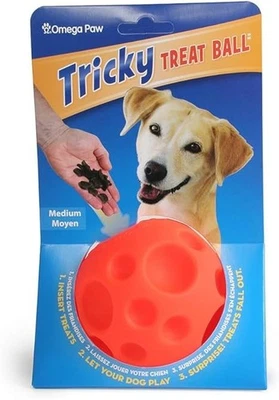 Omega Paw Authentic Tricky Treat Ball - Medium,Orange - Image 1 of 2